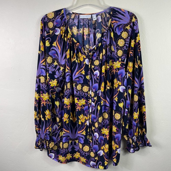 Susan Graver Liquid Knit Floral Tunic size L - Picture 10 of 12